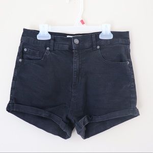 high rise black shorts - Garage